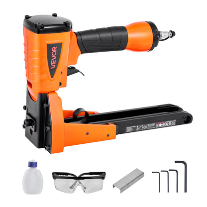 VEVOR Pneumatic Carton Closing Stapler, 13 Gauge Pneumatic Cardboard Staple Gun for 1-3/8 inch Crown 5/8" & 3/4" Length, Depth-Adjustable 70-120 PSI Air Staple Gun for Boxes Carton Closing, Packaging - BCGDSDDQ16GAIKDKG001V0 - view 1