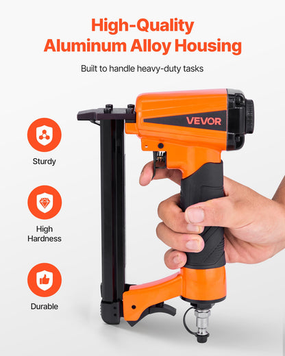 VEVOR Pneumatic Staple Gun, 21 Gauge Pneumatic Upholstery Stapler for 80 Series 1/2-inch Crown 1/4"-5/8" Length Staples, 70-110 PSI Air Staple Gun for Woodworking, Upholstering, Crafts, DIY Projects - BCGDSDDQ21GAESFXR001V0 - view 6