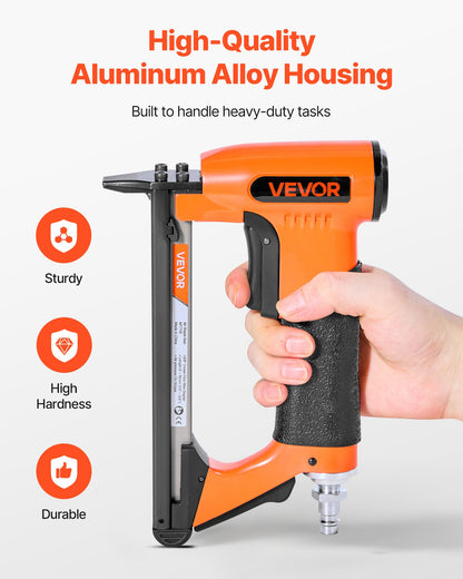 VEVOR Pneumatic Staple Gun, 22 Gauge Air Upholstery Stapler for 71 Series Fine Wire Staples 3/8" Crown 1/4"-5/8" Length, Max 180PCS Loading Air Staple Gun for Upholstering, Woodworking, DIY Projects - BCGDSDDQ22GAOD6LE001V0 - view 6