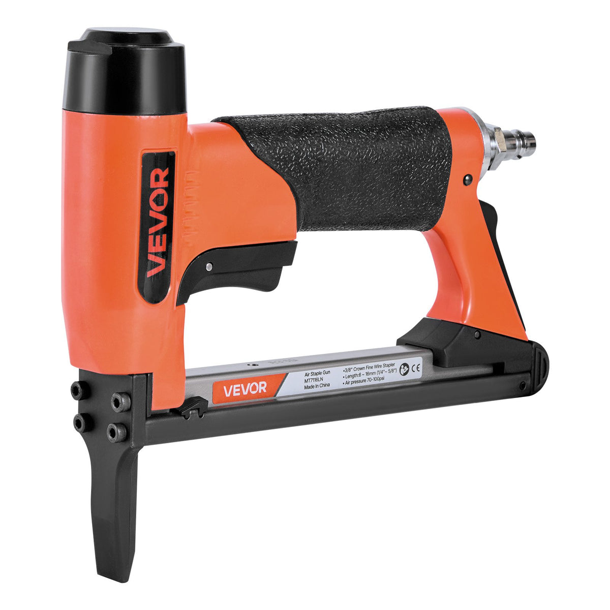 VEVOR Pneumatic Staple Gun, 22 Gauge Long-Nose Upholstery Stapler for 71 Series Fine Wire Staples 3/8-inch Crown 1/4"-5/8" Length, Max 180PCS Loading Air Staple Gun for Upholstering, Woodworking, DIY - BCGDSDDQ22GAXGATF001V0 - view 10