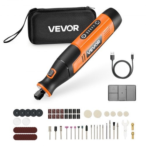 VEVOR 73-Piece Cordless Rotary Tool Kit, DC4V Portable Mini Power Rotary Tool, 5-Level Speed 7000-20000 RPM Multi-Purpose DIY Tools for Engraving, Sanding, Polishing, Carving, Cutting, DIY Crafts - BCGXZGJTJWSDD8PM2001V9 - view 2