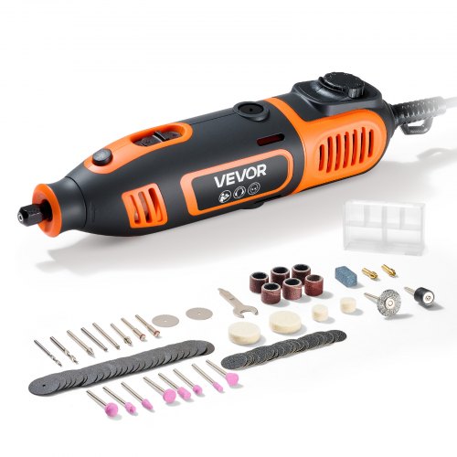 VEVOR 84-Piece Rotary Tool Kit, 200W Mini Power Rotary Tool Corded , 6-Level Speed 8000-40000 RPM Multi-Purpose DIY Tools for Engraving, Sanding, Polishing, Carving, Grinding, Cutting, DIY Crafts - BCGXZGJTJYSJE7E9X001V1 - view 2