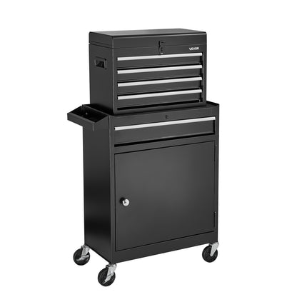 VEVOR Rolling Tool Chest, 2-in-1 Design, 5 Drawers Tool Cabinet Organizer with Detachable Top Metal Toolbox, Lock Bar, Protective Liner, and Tools Rack, Garage Storage Cabinet for Warehouse, Workshop - BCGYDGJXZHK5Q9F7C001V0 - view 10