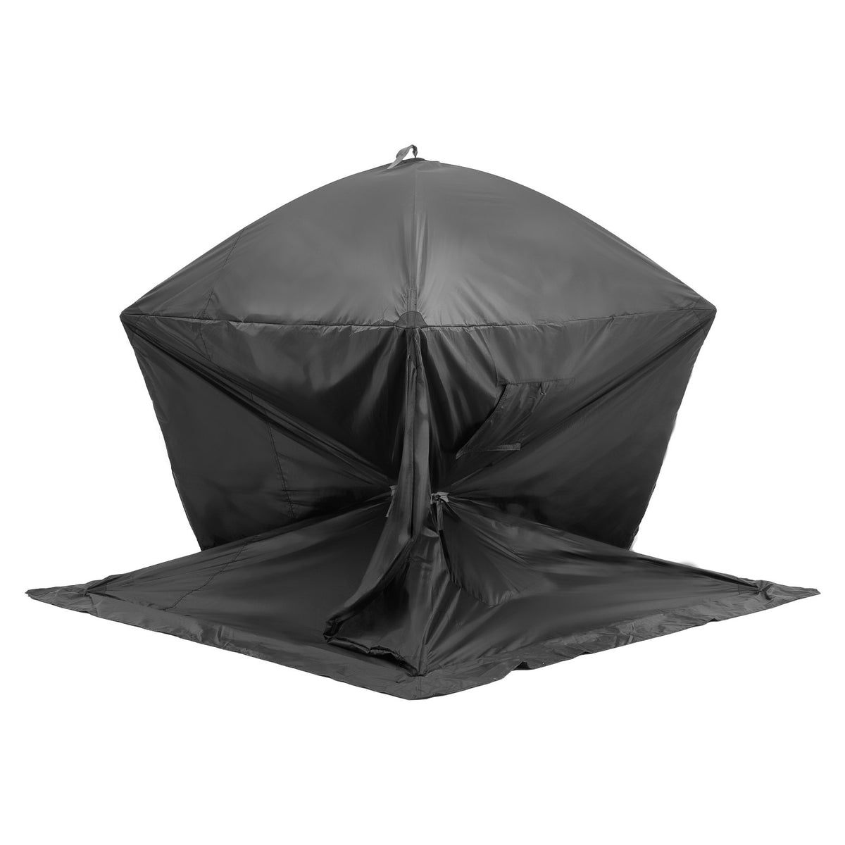 VEVOR Portable Ice Shelter, 3-4 Person Pop-Up Ice Fishing Tent, 35 Square Feet Fishable Area, Ice Shanty for Winter Fishing, Waterproof Oxford Ice Cube with Anchors/Ropes/Carrying Bag, 71"x71", Black - BDBHS707080IMNRK3V0 - view 10