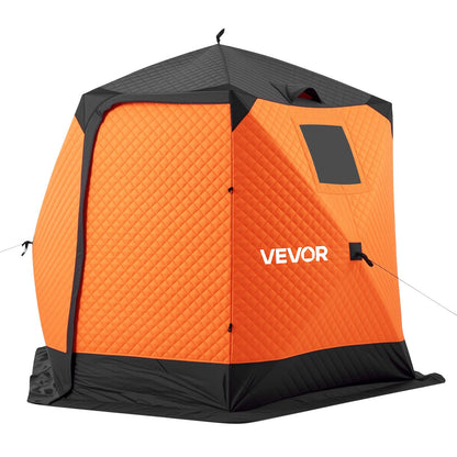 VEVOR Pop Up Ice Fishing Tent 4-6 Person 96 x 96 x 85 in Insulated Shelter, for Winter Fishing, 40 sq ft Area, 600D 4-Layer Fabric, Portable Hub-Style Shanty Cube with Anchors, Ropes, Carrying Bag - BDBHSJMK4M96V5ABY001V0 - view 10