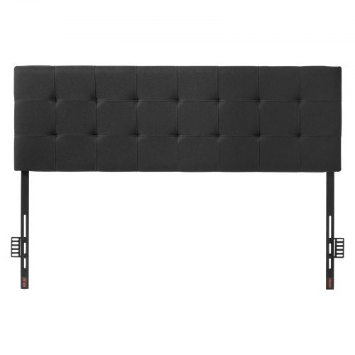 VEVOR Headboard, Queen Size Headboard with Adjustable Height, Comfortable Diamond Tufted for Queen Size Bed, W62.2 x H(42.72-54.53) x D2.76 in, Ideal for Bedroom, Hotel, Homestay, Dormitory, Black - BDDCTBBLRBZLP19PW003V0 - view 2