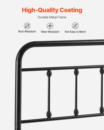 VEVOR Metal Headboard, Queen Size Headboard with Adjustable Height, Metal Headboard for Queen Size Bed, W59.65 x H40.55 x D1.5 inches, Ideal for Bedroom, Hotel, Homestay, Dormitory, Black - BDDCTBJSZLKS25Z0O002V0 - view 5