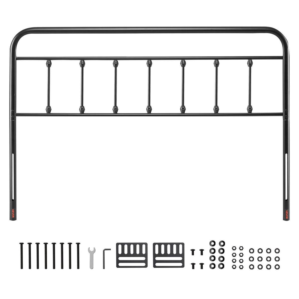 VEVOR Metal Headboard, Queen Size Headboard with Adjustable Height, Metal Headboard for Queen Size Bed, W59.65 x H40.55 x D1.5 inches, Ideal for Bedroom, Hotel, Homestay, Dormitory, Black - BDDCTBJSZLKS25Z0O002V0 - view 10