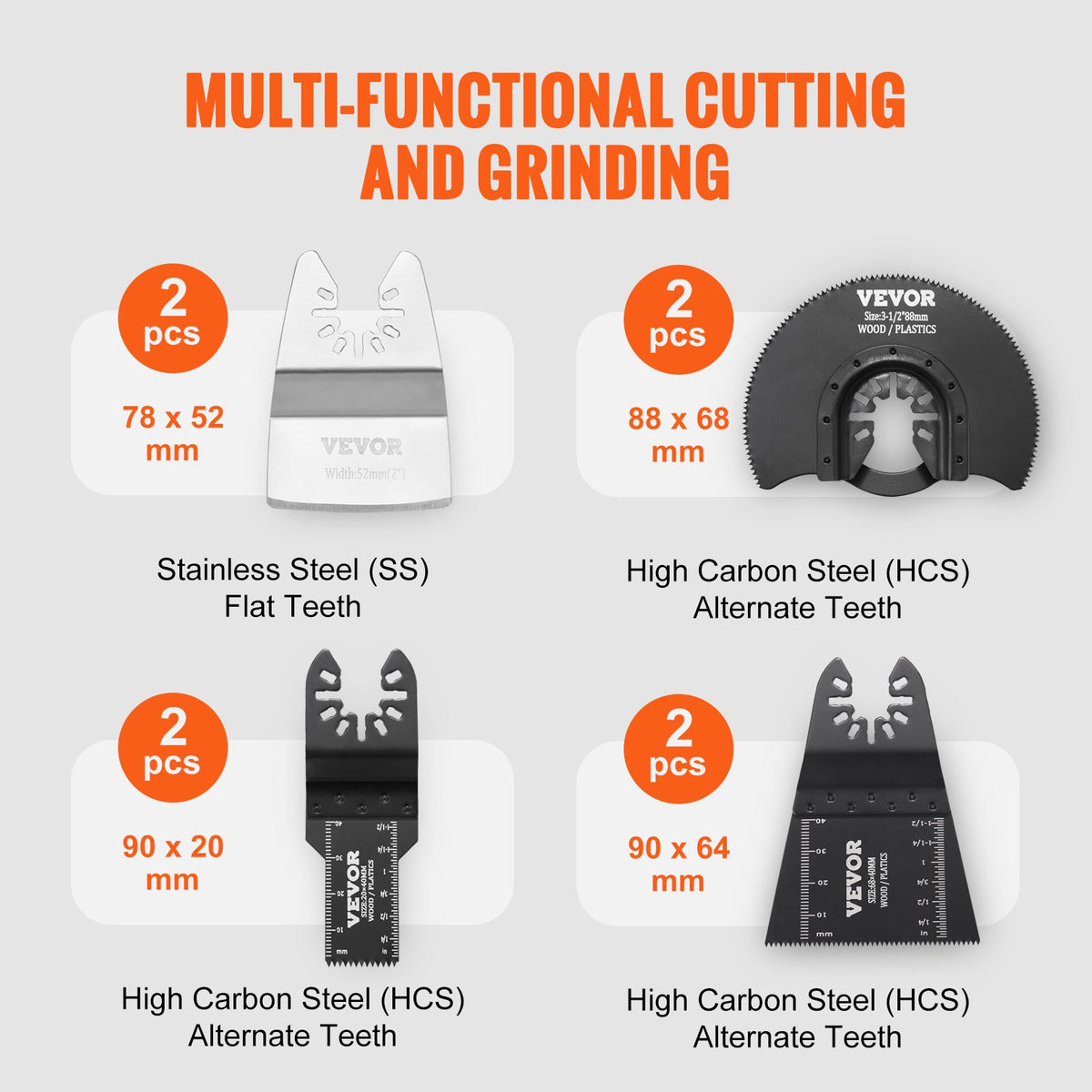 VEVOR Oscillating Tool Blades - Select Your Configuration - BDGJDPTZ33PCSGK9LV0 - view 3