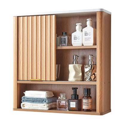 VEVOR Bathroom Wall Cabinet, with Door and Adjustable Shelf, Over the Toilet Storage Medicine Cabinet Wall Mounted, Hanging Organizer with Shelves and Open Partition for Laundry Room Kitchen Restroom - BDMJG2JYJGBDMXBZY001V0 - view 10