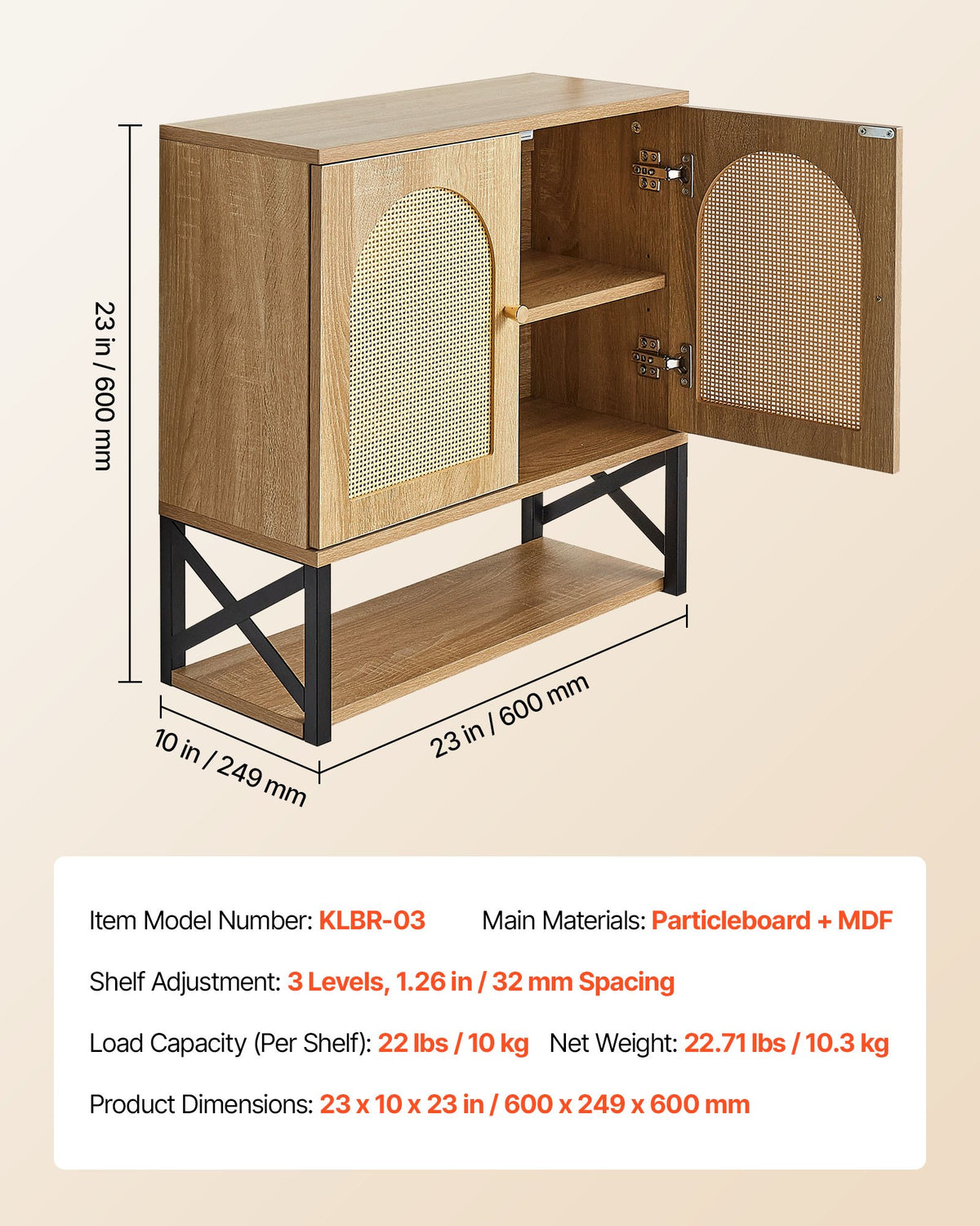 VEVOR Bathroom Wall Cabinet, with 2 Doors and Adjustable Shelf, Over the Toilet Storage Medicine Cabinet Wall Mounted, Hanging Organizer with Shelves & Open Partition for Laundry Room Kitchen Restroom - BDMJG2JYJGBSE1Z17001V0 - view 8