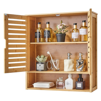 VEVOR Bathroom Wall Cabinet, 2 Doors and Adjustable Shelf, Over the Toilet Storage Medicine Cabinet Wall Mounted, Hanging Organizer with Shelves and Open Partition for Laundry Room Kitchen Restroom - BDMJG2JYJGBSXNKXR001V0 - view 10