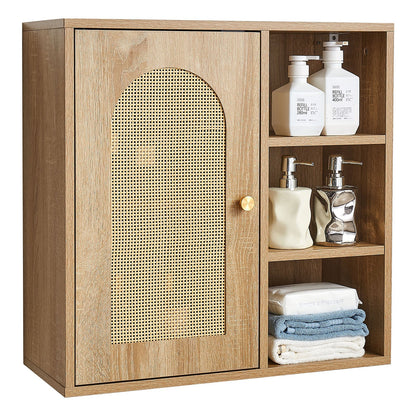 VEVOR Bathroom Wall Cabinet, Door and Adjustable Shelf with 5 Height Levels, Over the Toilet Storage Medicine Cabinet Wall Mounted, Hanging Organizer with Shelves for Laundry Room Kitchen Restroom - BDMJG3JDPKMRVXOZI001V0 - view 1