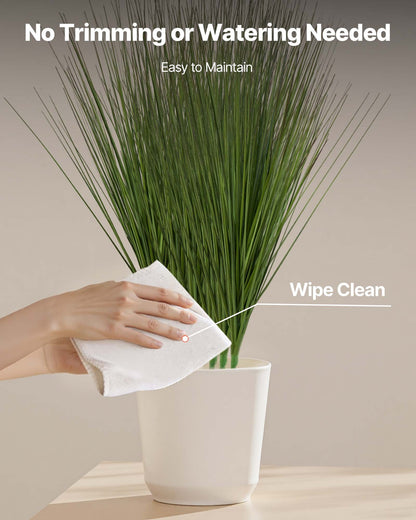 VEVOR Artificial Grass Plant, 27 inch Faux Onion Grass Fake Greenery Shrubs Plant, Premium PVC for Indoor Outdoor House Home Garden Office Room Décor, Housewarming, 8 Pack Green - BDPYCC27INCHKIB2V001V0 - view 6