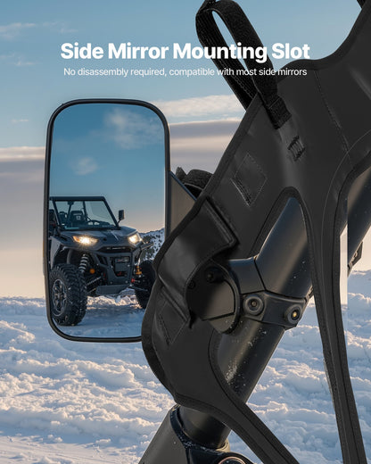 VEVOR Cab Enclosure Upper Doors, Compatible with Can-Am Maverick X3 2-Seater 2017-2025, Soft Upper Doors, Windproof Upgraded Zipper UTV Soft Side Window Kit, Work with Side Mirrors and Windshields - BDWQCANAMMAVD3SYY001V0 - view 6