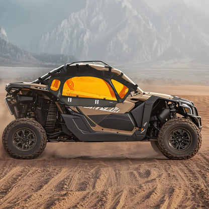 VEVOR Cab Enclosure Upper Doors, Compatible with Can-Am Maverick X3 2-Seater 2017-2025, Soft Upper Doors, Windproof Upgraded Zipper UTV Soft Side Window Kit, Work with Side Mirrors and Windshields - BDWQCANAMMAVD3SYY001V0 - view 9
