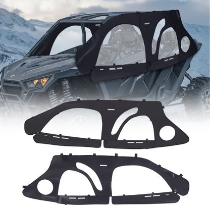 VEVOR Cab Enclosure Upper Doors, Compatible with Polaris RZR PRO 2020-2024/Polaris RZR Turbo2022-2024, Soft Upper Doors, Upgraded Zipper UTV Soft Side Window Kit, Fit with Side Mirrors and Windshields - BDWQPOLARISRJFHE6001V0 - view 2