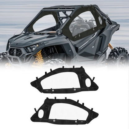 VEVOR Cab Enclosure Upper Doors, Compatible with Polaris RZR PRO XP/Turbo R 2020-2024, Soft Upper Doors, Windproof Upgraded Zipper UTV Soft Side Window Kit, Work with Side Mirrors and Windshields - BDWQPOLARISRK0HS6001V0 - view 2
