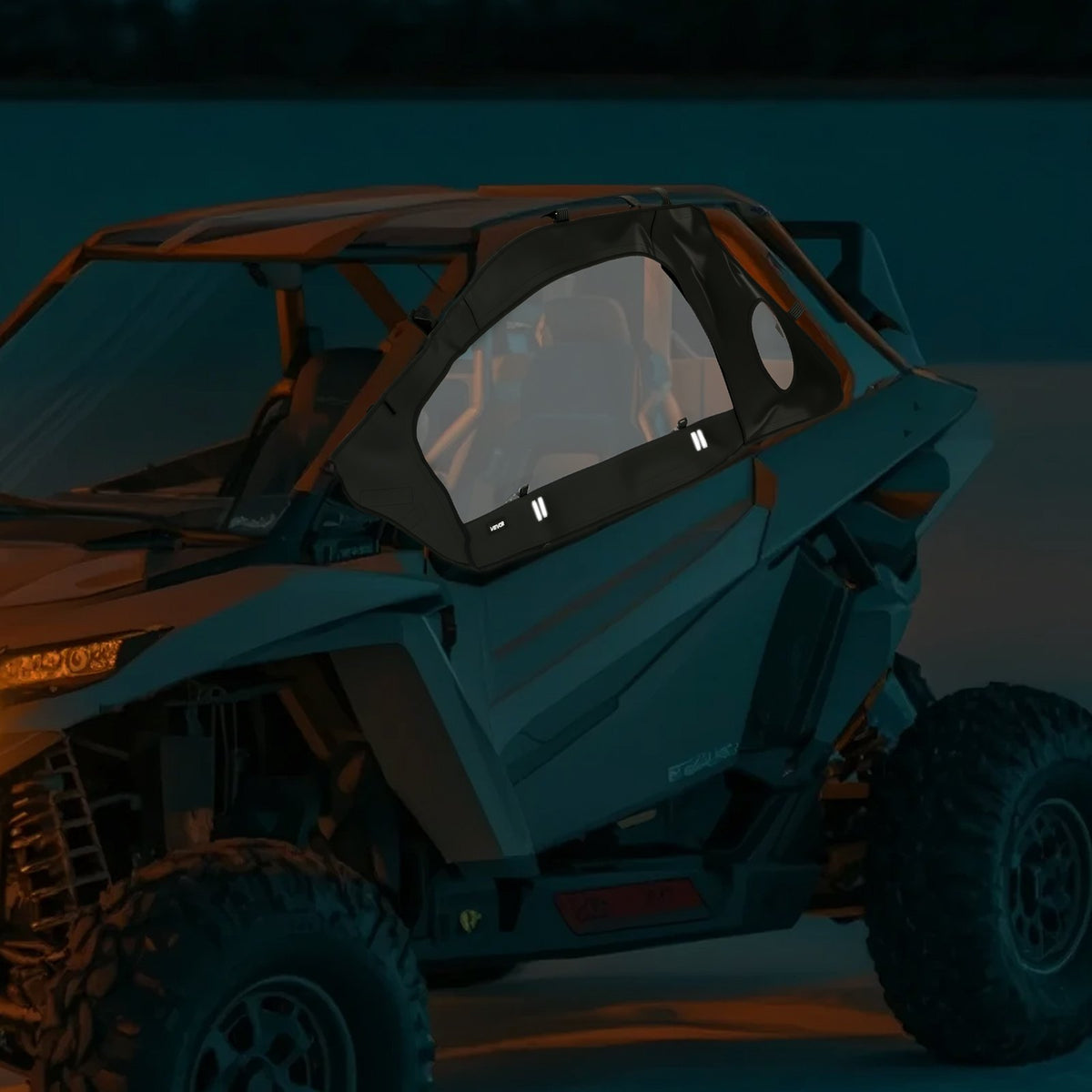 VEVOR Cab Enclosure Upper Doors, Compatible with Polaris RZR PRO XP/Turbo R 2020-2024, Soft Upper Doors, Windproof Upgraded Zipper UTV Soft Side Window Kit, Work with Side Mirrors and Windshields - BDWQPOLARISRK0HS6001V0 - view 9