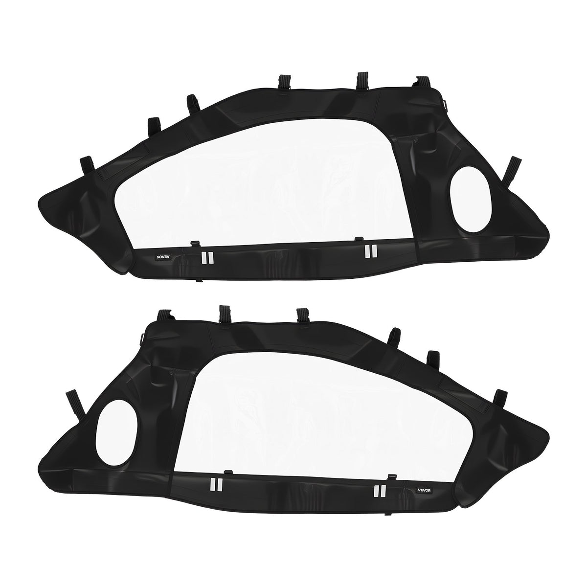 VEVOR Cab Enclosure Upper Doors, Compatible with Polaris RZR PRO XP/Turbo R 2020-2024, Soft Upper Doors, Windproof Upgraded Zipper UTV Soft Side Window Kit, Work with Side Mirrors and Windshields - BDWQPOLARISRK0HS6001V0 - view 10