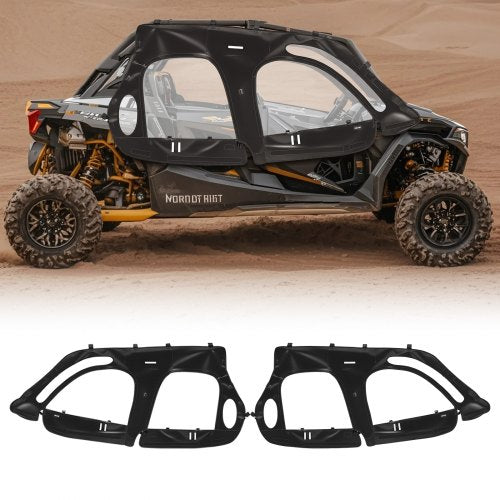 VEVOR Cab Enclosure Upper Doors, Compatible with Polaris RZR XP4 1000/Turbo 2014-2023, Soft Upper Doors, Windproof Upgraded Zipper UTV Soft Side Window Kit, Work with Side Mirrors and Windshields - BDWQPOLARISRQLAV1001V0 - view 2