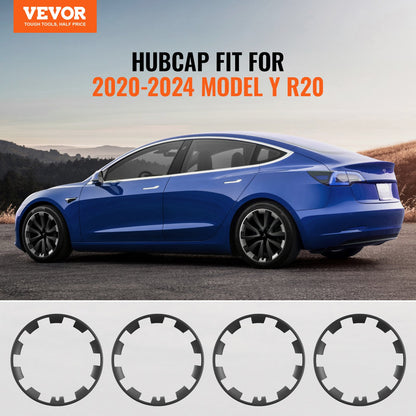 VEVOR Wheel Rim Cover Hubcaps, 20 in, Model Y Fully Fit Hubcap with Snap, Guard Tape & Valve Nozzle Hole, ABS & PC Hubcap with Upgraded Buckle, High Rigidity & Less Wind Drag, Fits for All Weather Use - BFGLGGZYKBFG0GLT1V0 - view 3