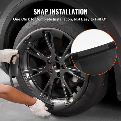 VEVOR Wheel Rim Cover Hubcaps, 20 in, Model Y Fully Fit Hubcap with Snap, Guard Tape & Valve Nozzle Hole, ABS & PC Hubcap with Upgraded Buckle, High Rigidity & Less Wind Drag, Fits for All Weather Use - BFGLGGZYKBFG0GLT1V0 - view 5