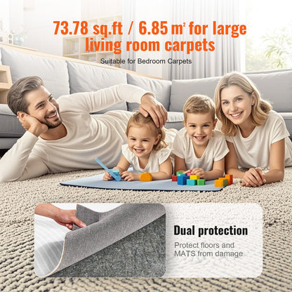 VEVOR Rug Pad Without Slip Resistance, Protective Cushioning Carpet Pad, 8' x 10', 1/4"Thick, 100% Pure Polyester Felt, 7-8㎡ Premium Comfort Underfoot Carpet Padding Rug Cushion for All Floors, Gray - BFHDTDSXPMFHT4MQWV0 - view 7