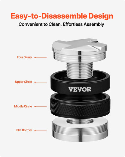 VEVOR Coffee Distributor 53mm, 2-in-1 Adjustable Espresso Distributor with Fan-Shaped Base, Coffee Distributor 304 Stainless Steel with Easy-to-Disassemble Design - BFQ53MMBXGLP9KOV6V0 - view 7