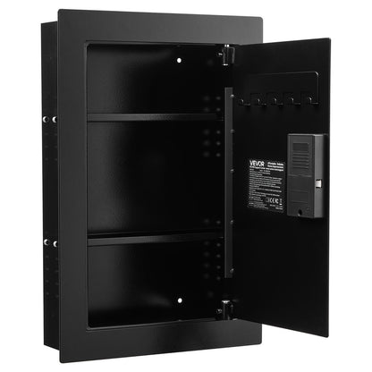 VEVOR Wall Safe, 3-Tier Hidden Wall Safe with Fingerprint, Password, Key & Turning Knob, Q235 Cold-Rolled Steel In-Wall Box with Adjustable Shelves & Key Holders for Money, Jewelry, Passport, Document - BGBXJ41522INRM189001V9 - view 10