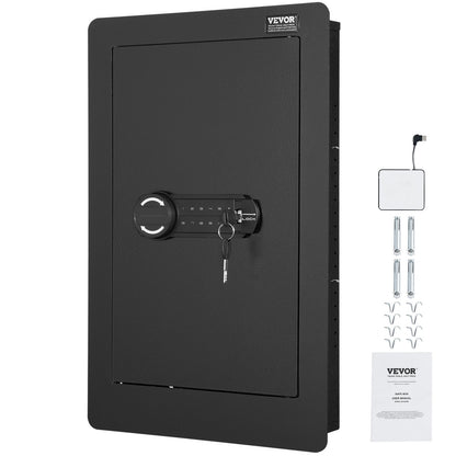 VEVOR 25.59" Tall Wall Safe, 3-Tier Hidden Wall Safe with Keypad, 3 Removable Shelves & 6 Key Holders, Q235 Cold-Rolled Steel In Wall Safe with LED Light & Vibration Alarm for Money, Jewelry, Passport - BGBXX09CUFT3G969UV9 - view 10