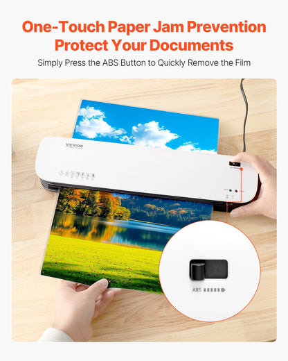 VEVOR Laminator Machine, Thermal Laminator for Max A3 Paper Size, 2-3 min Quick Warm Portable Laminator, 3-5 mil Thickness, Ideal for Home, Office, Business, or School Supplies, White + Black - BGFMJA3RY35MSW255V1 - view 6