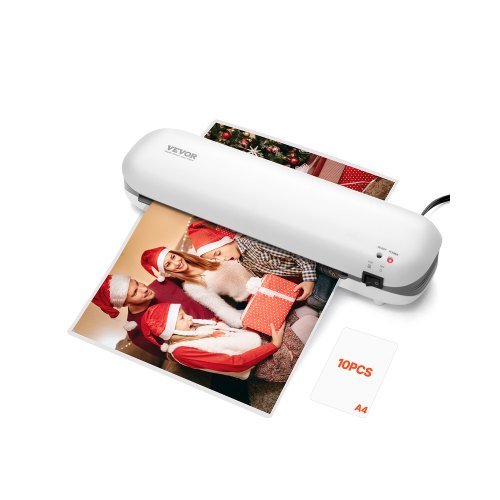 VEVOR Laminator Machine, Thermal Laminator for Max A4 Paper Size, 3-4 min Quick Warm Portable Laminator, 3-5 mil Thickness, Ideal for Home, Office, Business, or School Supplies, White + Grey - BGFMJA4RY35MC803EV1 - view 2