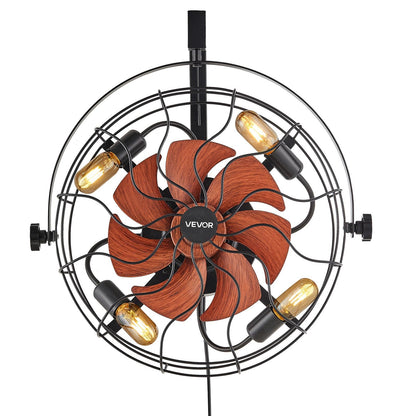 VEVOR Wall Mounted Fan with Lights, 21 inch Wall Mount Fan with Remote, 6 Speeds Plug in Wall Fan, Timer, 360°Adjustable Tilt for Bedroom,Garage,Workshop (Compatible 4 E26 Bulb Sockets,No Bulb) - BGFSD20INCHEDE2W7001V1 - view 10