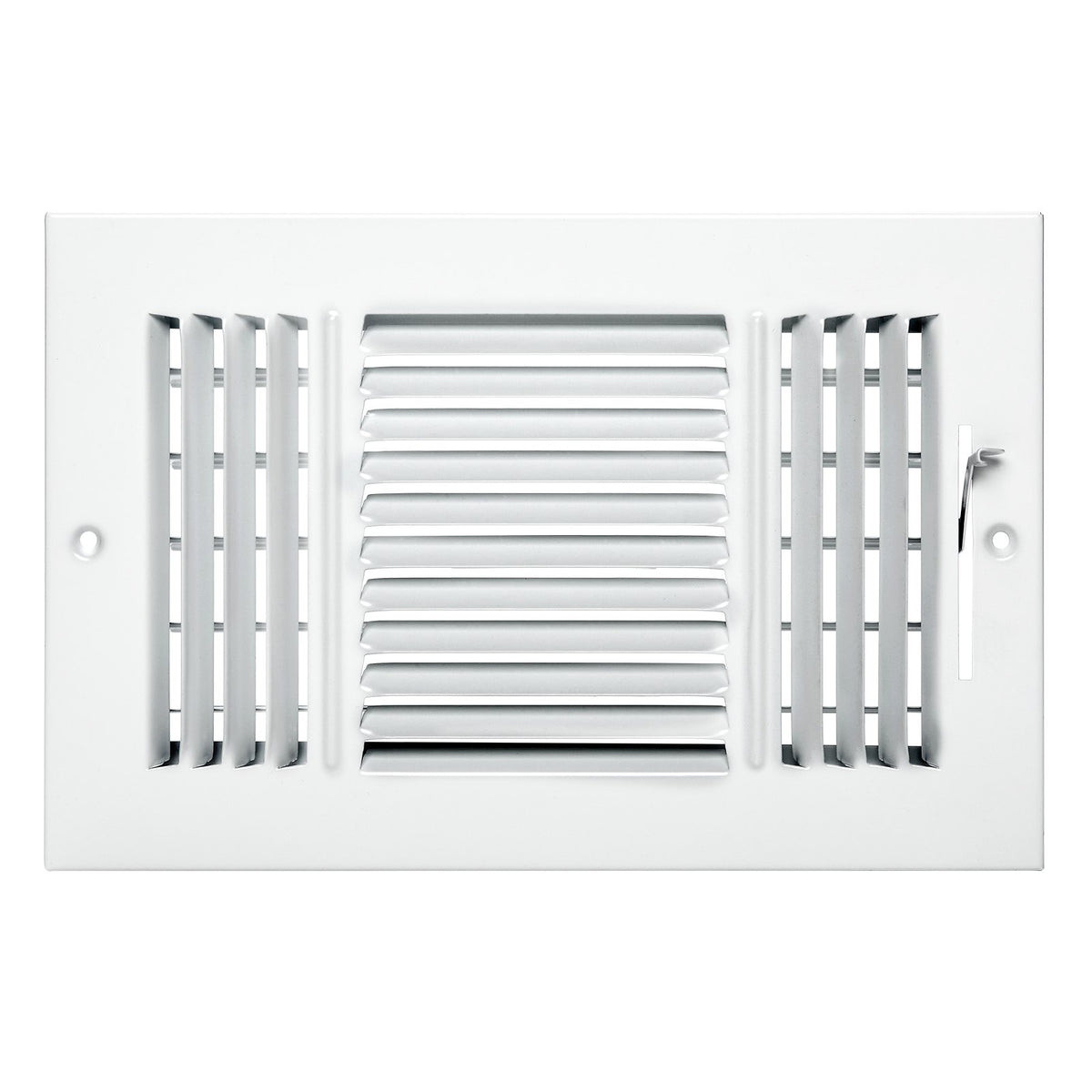 VEVOR 6 x 10 Inch Floor Registers, 6-Pack Floor Vents, HVAC 3-Direction Iron Vent Grilles for Home/Office Wall & Ceiling, Rustproof Anti-Peeling Air Vents Deflector Adjustable with Metal Damper, White - BGGZTFKTSLQMKPUAOV0 - view 10