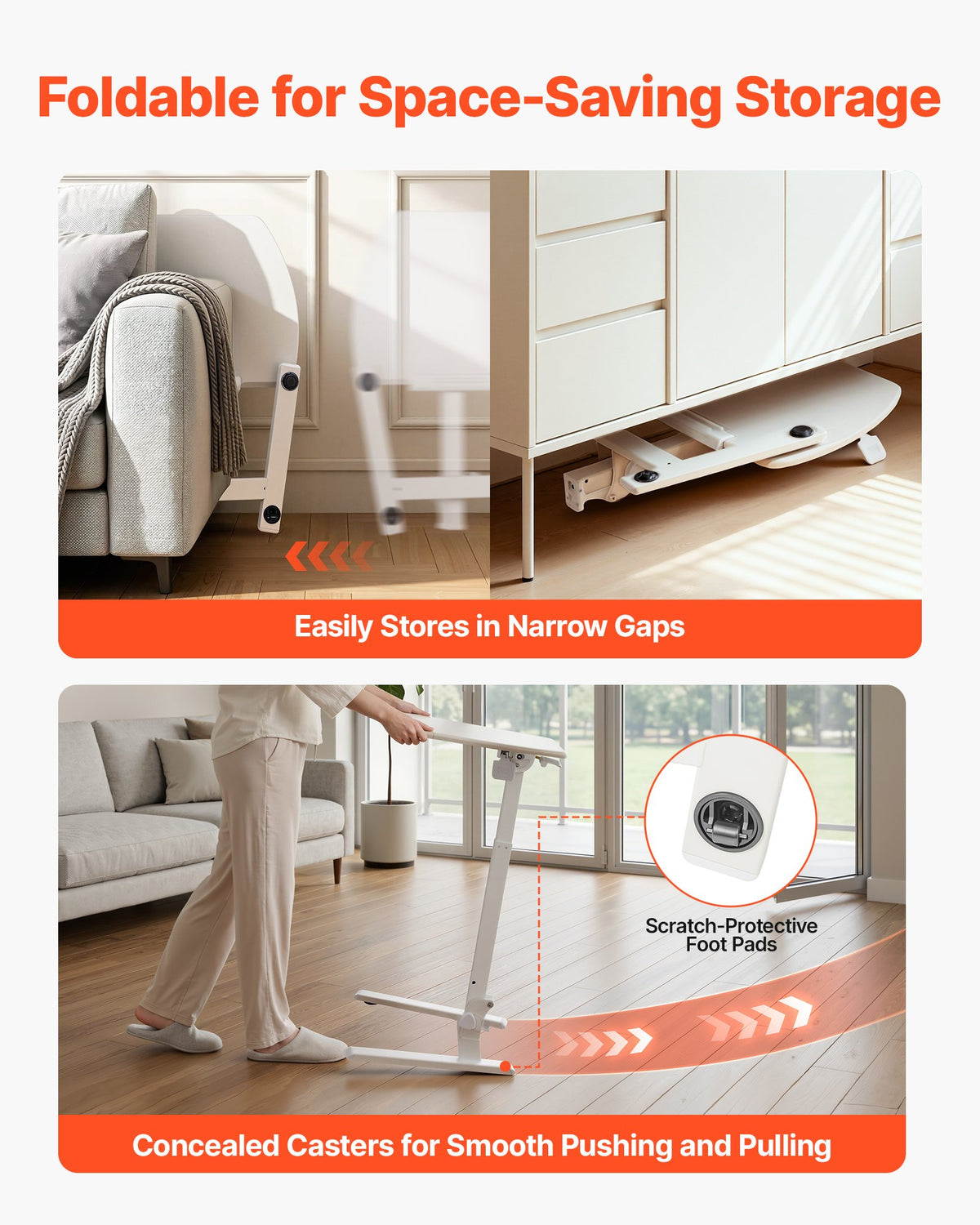 VEVOR Standing Desk, Adjustable Height Mobile Stand Up Desk with Tilting Desktop, 25.6 x 19 in Small Computer Sit Stand Workstation, 33 lbs Capacity, Pneumatic Lift for Home Office, Fully Assembled - BGGZTMAZCGSJQ6UCT001V0 - view 6