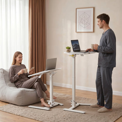 VEVOR Standing Desk, Adjustable Height Mobile Stand Up Desk with Tilting Desktop, 25.6 x 19 in Small Computer Sit Stand Workstation, 33 lbs Capacity, Pneumatic Lift for Home Office, Fully Assembled - BGGZTMAZCGSJQ6UCT001V0 - view 9