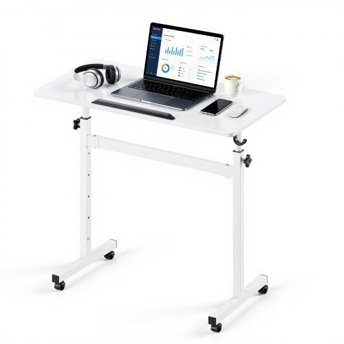 VEVOR Standing Desk, Adjustable Height Mobile Stand Up Desk 360° Tilting Desktop, 32 x 16 in Small Computer Sit Stand Rolling Workstation w/ Hook, Lockable Casters, 55.1 lbs Capacity for Home Office - BGGZTXYAZCGS857VI001V0 - view 2