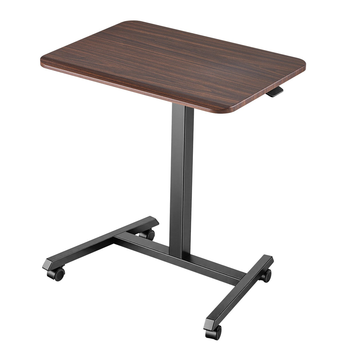 VEVOR Standing Desk, Adjustable Height Mobile Stand Up Desk with 4 Casters, 25.6 x 19 in Small Computer Sit Stand Rolling Workstation with Hook, 33 lbs Desktop Capacity, Ideal for Home Office, Brown - BGGZTXYAZCGSQ6NUW001V0 - view 10