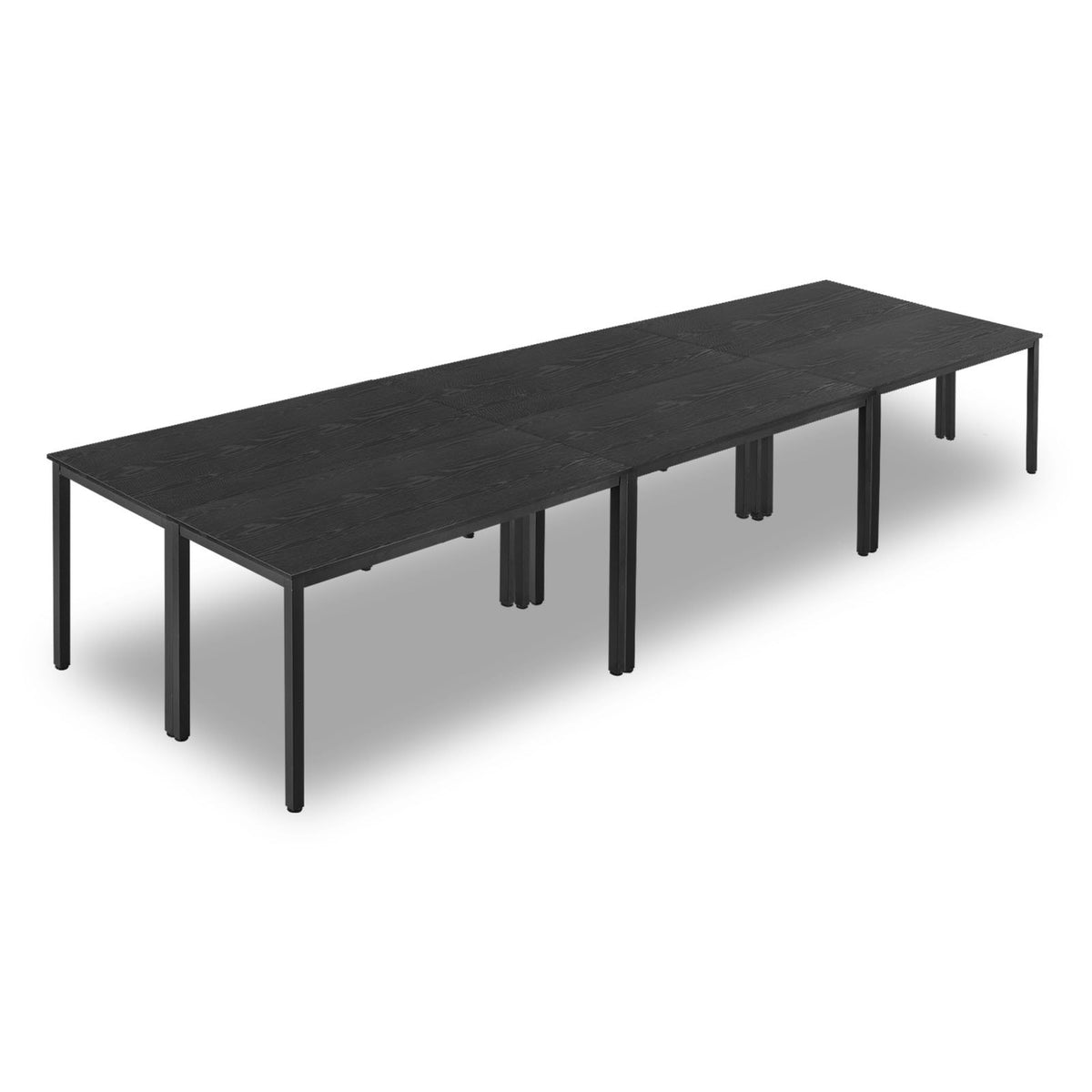 VEVOR Conference Table, Set of 6, 4.5 ft Office Meeting Table for 16 Person, Flexible Combination Desk Set, Modern Rectangle Meeting Desk with Metal Legs for Office, Conference Room, Easy Assembly - BGHYZJX45FT641LV2001V0 - view 1