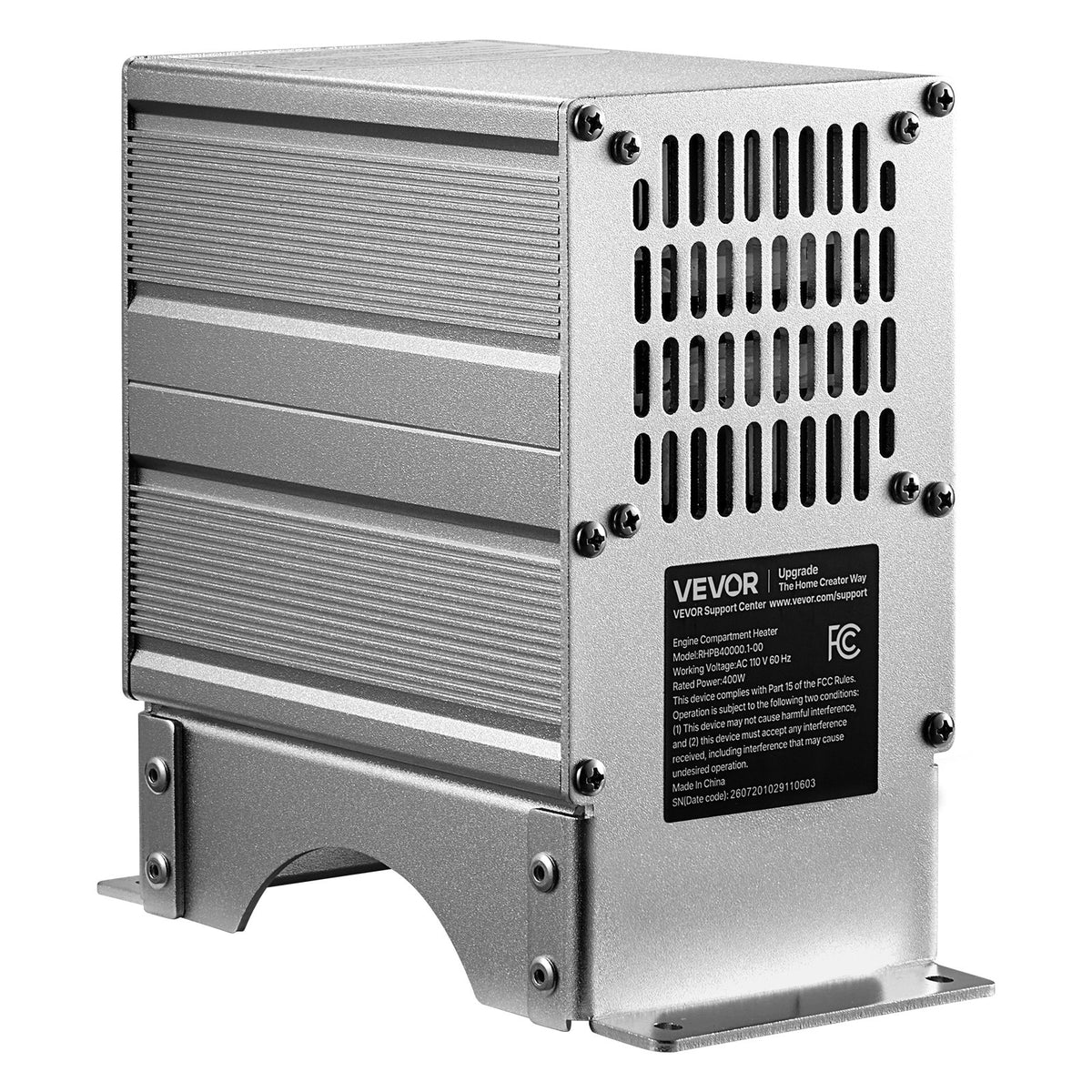 VEVOR Boat Engine Compartment Heater, 400W Bilge Heater Fit Boats Up to 24FT, with Self-Regulating PTC Element & Automatic Thermostat, IP68 Waterproof Fan