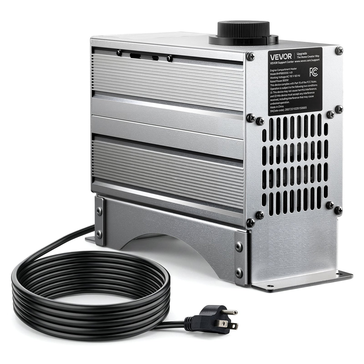 VEVOR Boat Engine Compartment Heater, 800W Bilge Heater Fit Boats Up to 35FT, Self-Regulating PTC Element & 32-104°F Adjustable Thermostat, IP68 Waterproof Fan, Winter Freeze Protection for Boats RVs - BGSFDJCJRQ808EQQF001V1 - view 1
