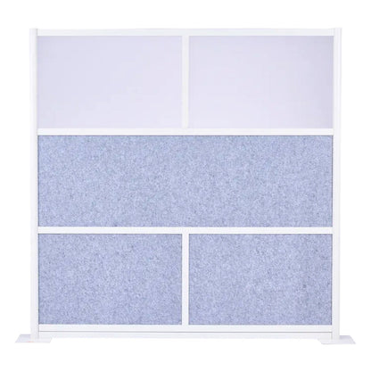 VEVOR Office Divider Privacy Partition, 1-Pack, 70" x 70" Modular Wall Room Divider, PET Workstation Cubicle Partition with Frosted Windows, Freestanding Privacy Panel Wall for Office Library - BGSGDQW70H70EMIF1001V0 - view 10