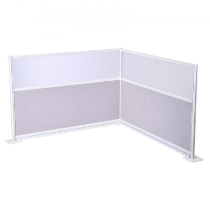 VEVOR Office Divider Privacy Partitions, 2-Pack, 72" x 48" Room Divider Walls, PET Workstation Cubicle Partition with Frosted Acrylic Windows, Freestanding Privacy Panels for Office Library School - BGSGDQW72H48O9NLM001V0 - view 2