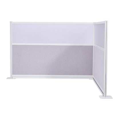 VEVOR Office Divider Privacy Partitions, 2-Pack, 72" x 48" Room Divider Walls, PET Workstation Cubicle Partition with Frosted Acrylic Windows, Freestanding Privacy Panels for Office Library School - BGSGDQW72H48O9NLM001V0 - view 10