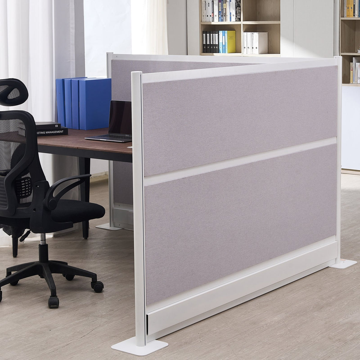VEVOR Office Divider Privacy Partitions, 2-Pack, 72" x 48" Room Divider Walls, PET Workstation Cubicle Partition with Outlet Covers, Freestanding Privacy Panels for Office Library School - BGSGDQW72H48UVV1N001V0 - view 9
