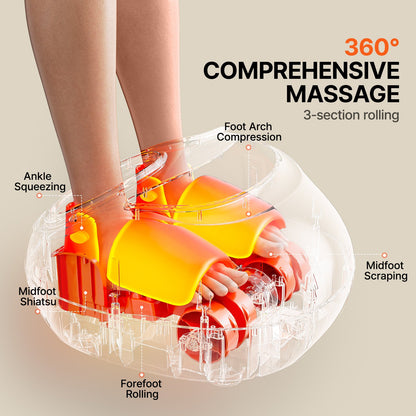 VEVOR Foot Massager Machine with Heat, Deep-Kneading, Compression, and Shiatsu for Plantar Fasciitis, Neuropathy, Gifts for Men, Women - Fits up to Men Size 12 - BGSJDAMQHSZYMU81IV1 - view 4