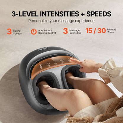 VEVOR Foot Massager Machine with Heat, Deep-Kneading, Compression, and Shiatsu for Plantar Fasciitis, Neuropathy, Gifts for Men, Women - Fits up to Men Size 12 - BGSJDAMQHSZYMU81IV1 - view 5