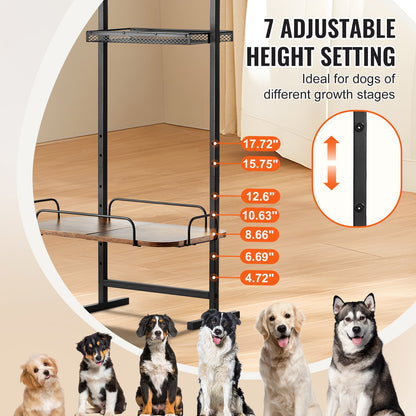 VEVOR Pet Feeding Station with Storage, Elevated Dog Bowls, Raised Dog Bowl Stand, Dog Food Storage and Feeder Station with Storage Shelves, Pet Toy Storage Organizer, for Large Medium Small Dogs - BGSJSCWHSWJ1A05ROV0 - view 4