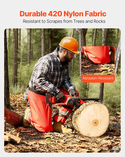 VEVOR Chainsaw Chaps Wrap, Class D, 8 Layers Wrap Style Chainsaw Pants with Adjustable Belt & Gear Pocket, Chain Saw Chaps for Men/Women, Chainsaw Safety Equipment for Loggers Forest Workers, Large - BGSLJHT420DNA7EW6V0 - view 3